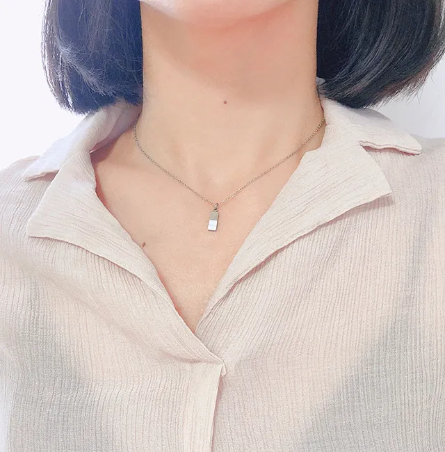 [써지컬스틸]세이지 반자개 목걸이 상세 이미지 14