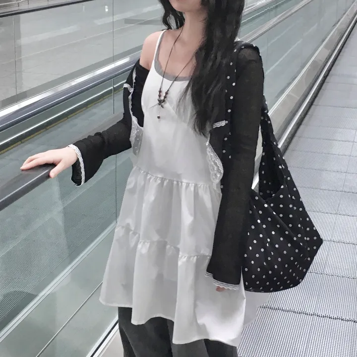 [손등덮는 여리핏~] 예쁨보장! 버터플라이 레이스 미니버튼 크롭 가디건 여름 상세 이미지 17