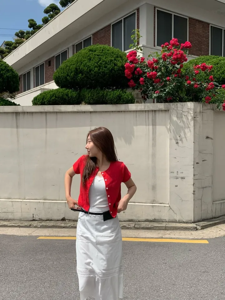 당일발송🌹[플라워 펀칭] 로지 반팔 가디건 - 4컬러 봄 여름 가을 상세 이미지 27