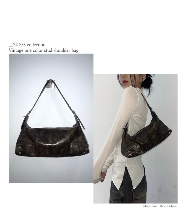 [당일발송/주문폭주]Vintage stud shoulder bag 상세 이미지 1