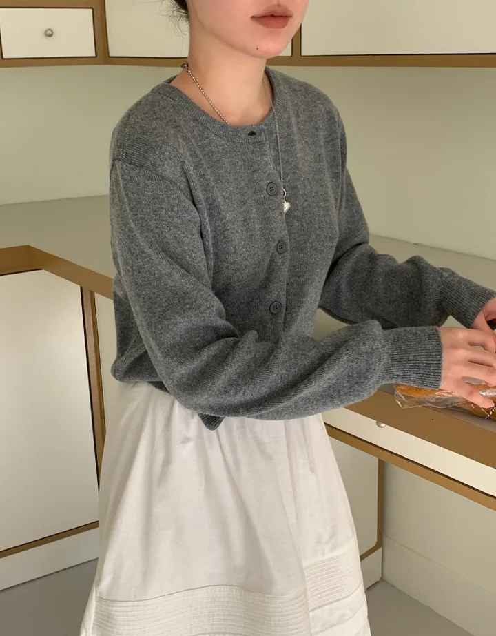 basic round cardigan (5color) 상세 이미지 1