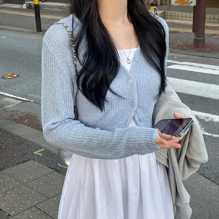 [여름까지 쭉~] 잘록허리 컬러테라피 긴팔 브이넥 가디건 상세 이미지 26