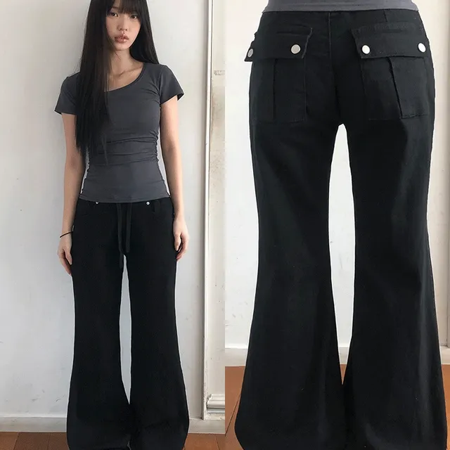 [S-2XL/핏 보장✨] 히엘 로우라이즈 부츠컷 밴딩 팬츠