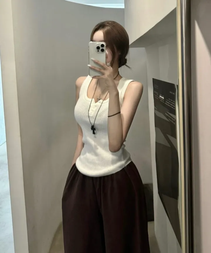 [승모근소멸!/핏보장] 여리단추 얄포롬 니트나시 상세 이미지 7