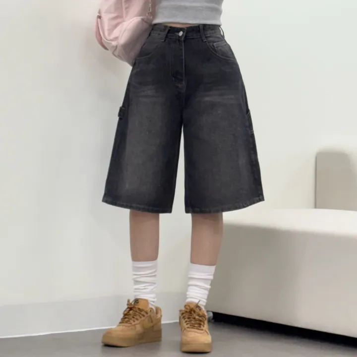 [카펜더버뮤다🐰/숏&롱/~2XL] 아일렛 카펜더 5부 7부 버뮤다 데님 숏팬츠 여름반바지 기장선택 남녀공용 하체커버 빅사이즈 (5Col) 상세 이미지 34