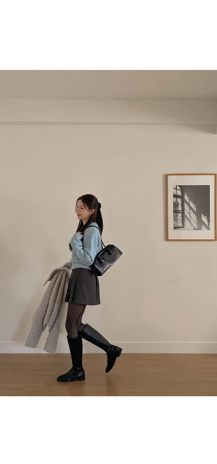 (필수소장추천/울코트/크롭코트/러블리/꾸안꾸/주문폭주) 포어 비죠 울 헤어코트 CT 상세 이미지 6