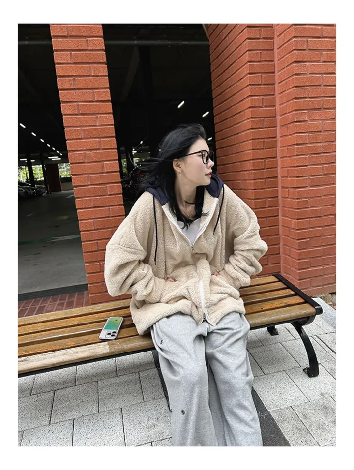 [당일배송][양털/뽀글이]후드 플리스 투웨이 겨울 따뜻한 데일리 점퍼 3color 묶음할인중 상세 이미지 57
