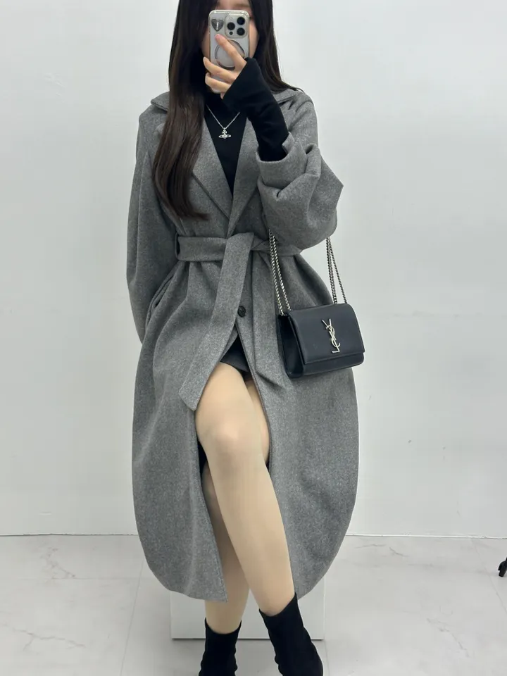 [개강룩/핏보장] 러블리 퍼프 몽글 롱 코트 울코트 (4color) 상세 이미지 29