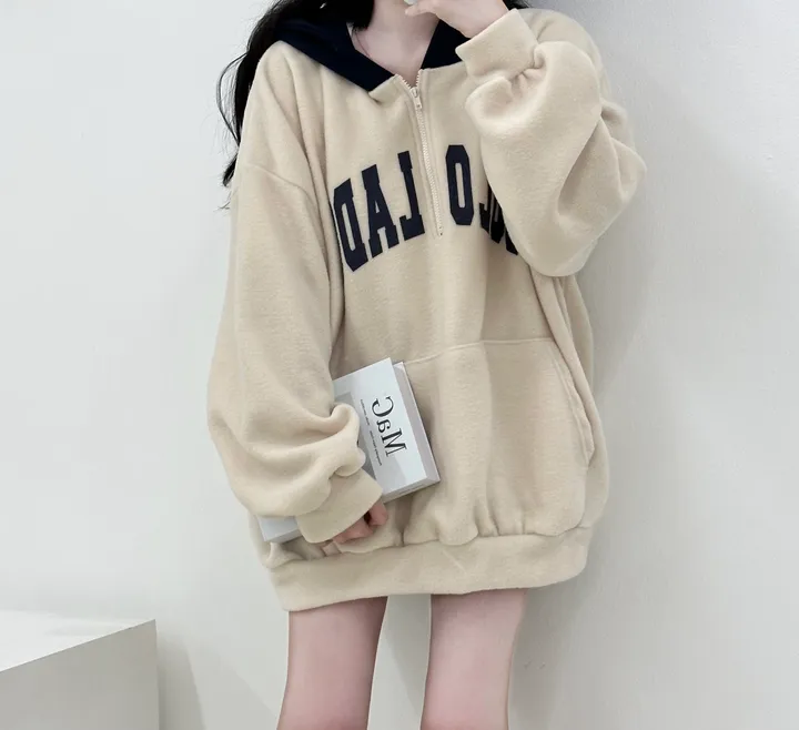 [포근포근/따뜻] 콜로라도 배색 후리스 집업 오버핏 후드 3color 상세 이미지 9