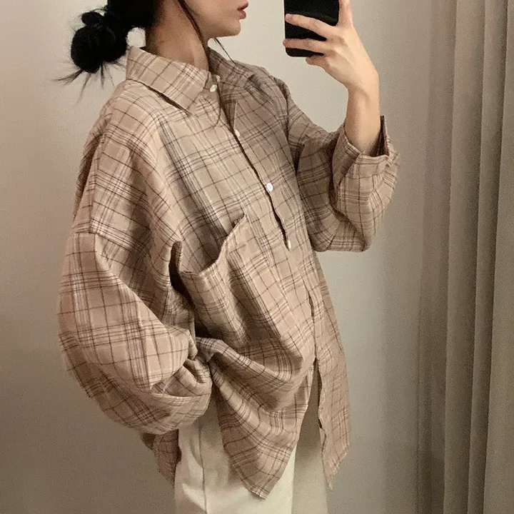 묶음할인🎈[오버핏🤍] 마가린 체크 오버 남방 상세 이미지 29
