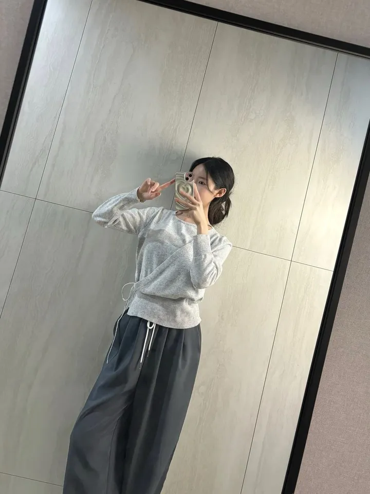이브 여리 언발 끈 랩 가디건 *랩가디건, 끈가디건 상세 이미지 11