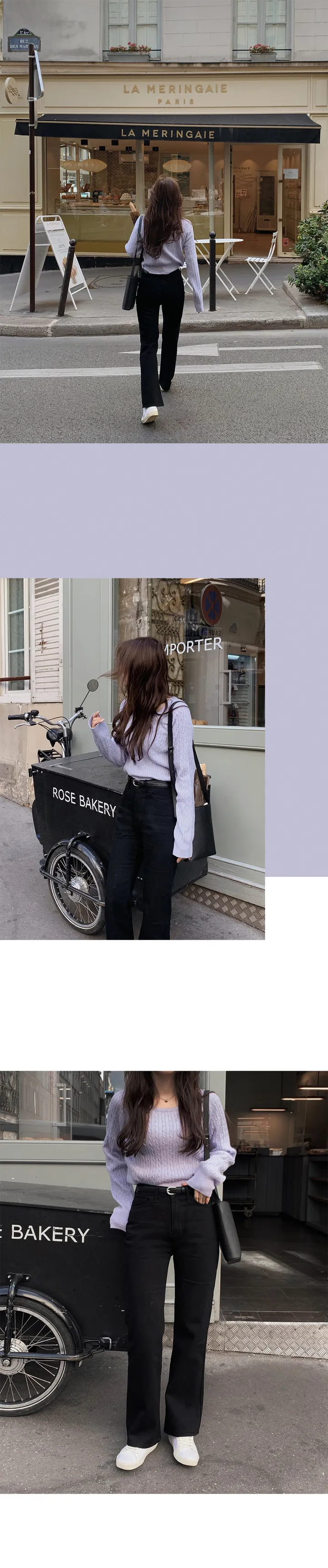 [🖤핏보장] 프리미엄 세미부츠컷 블랙진 (+베이직/롱ver) - 4 size (SLOWMADE/자체제작/부츠컷/인생데님/난스판/키작녀바지/블랙데님/사이즈세분화) 상세 이미지 36