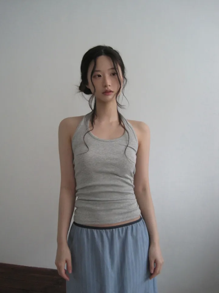 민소매 모델 착용 이미지-S1L21