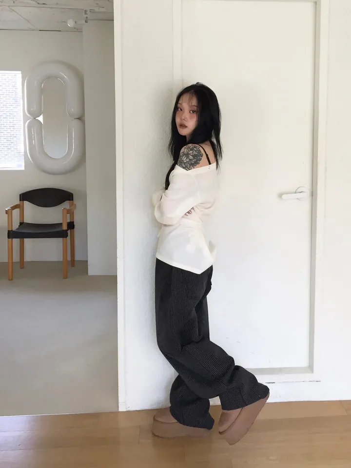 ♨주문폭주♨ #블랙 스트라이프 생지 데님 (당일 배송) 상세 이미지 39