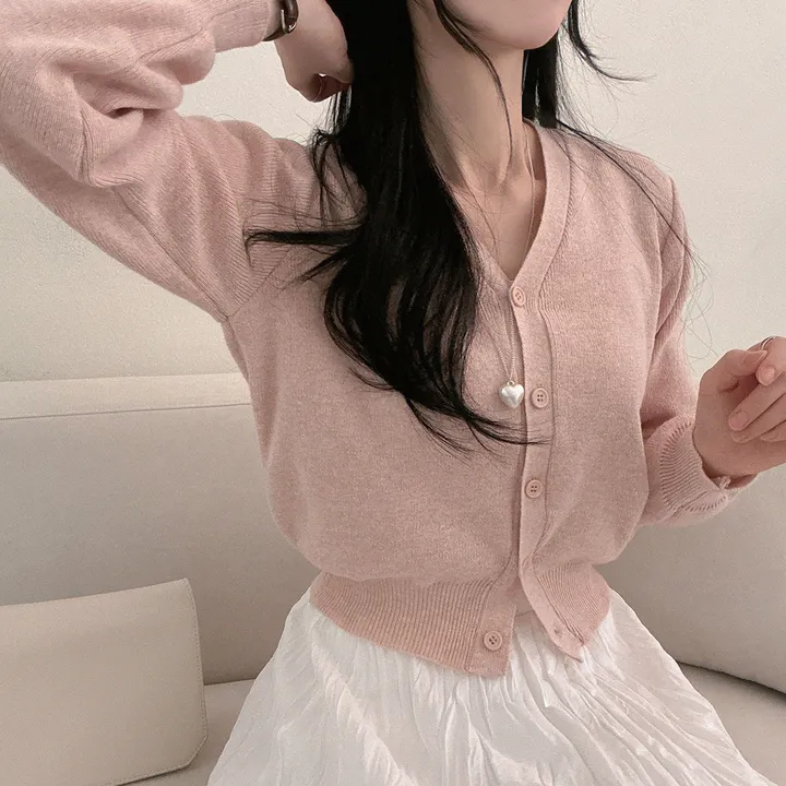 봄필수템 [브이넥/라운드넥] 소장각 라운드 브이넥 기본핏 긴팔 가디건 상세 이미지 28