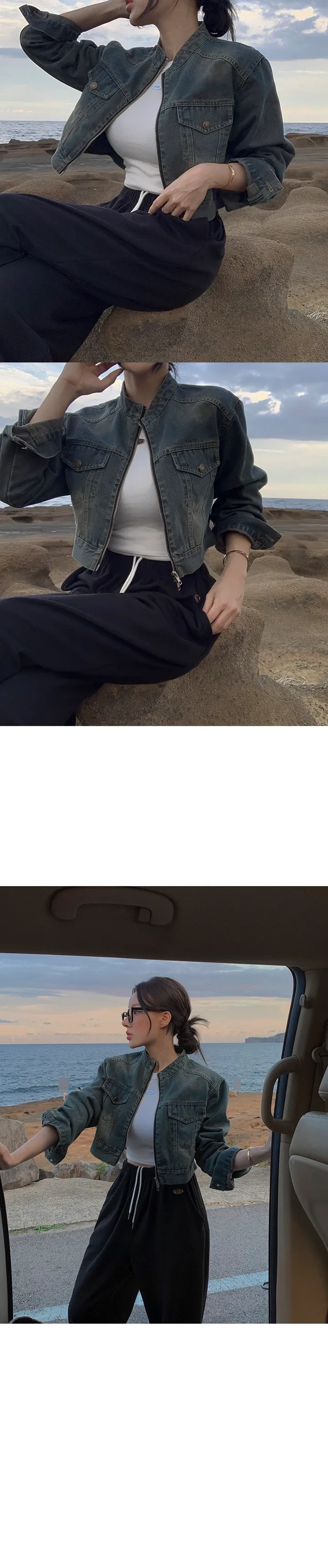 [뉴컬러추가]우븐 차이나 워싱 데님자켓 상세 이미지 5