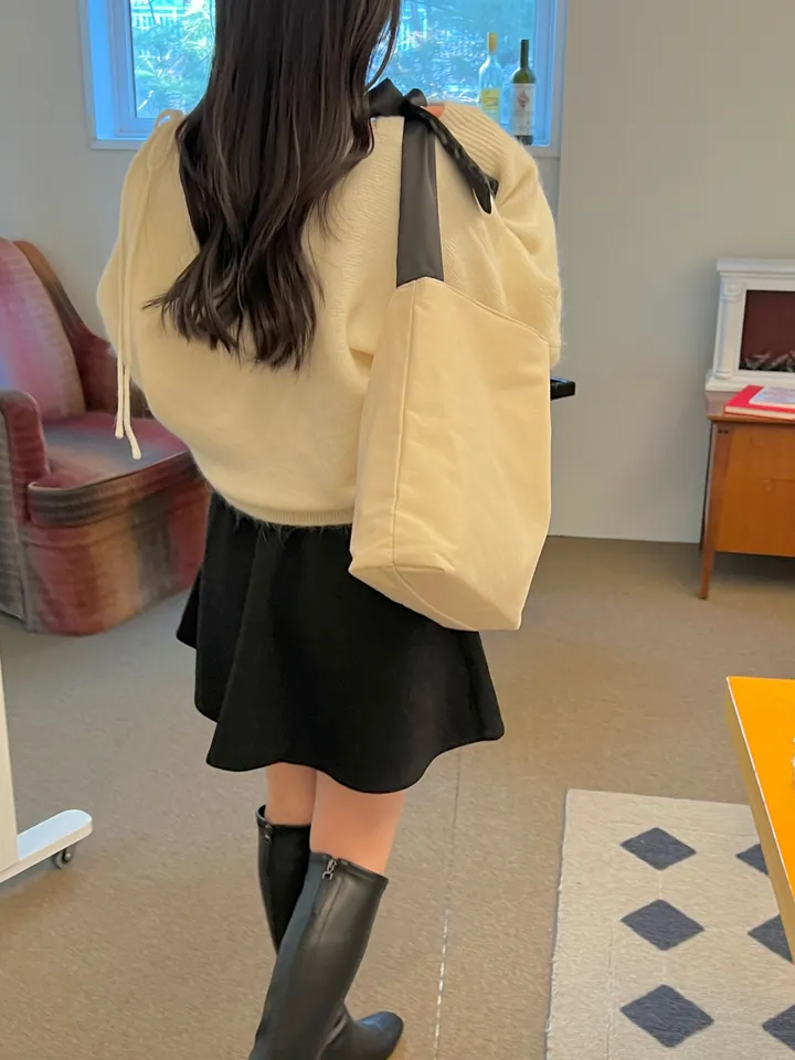 봄신상 리본 에코백 캔버스 가방(캐쥬얼, 리본포인트백) 상세 이미지 18