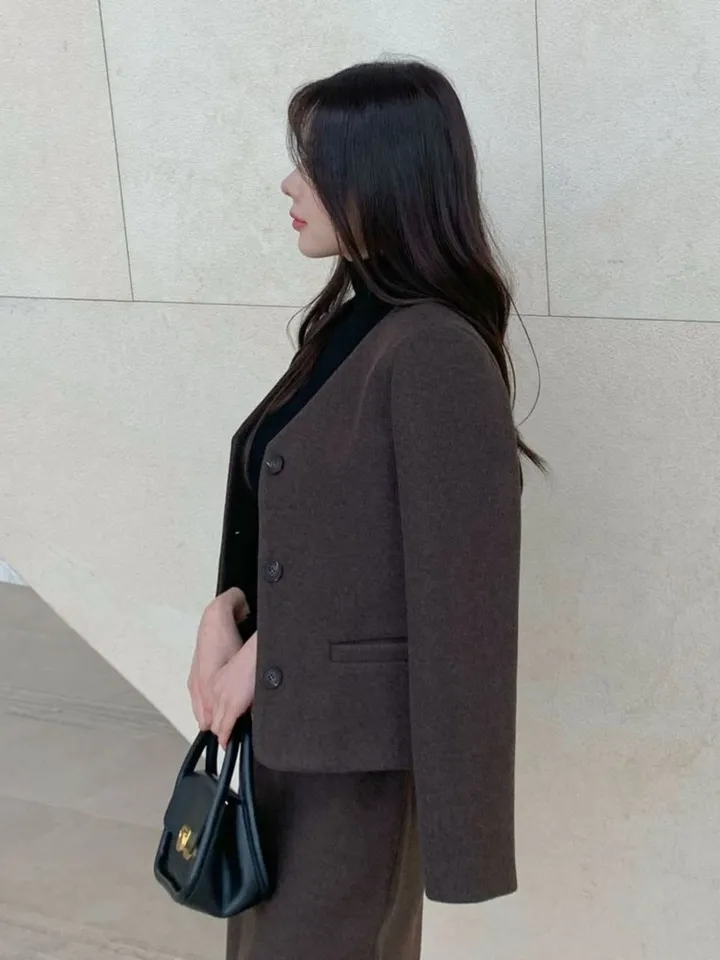 [겨울신상✨] 슈슈 노카라자켓 / 겨울자켓 가을자켓 기모자켓 울자켓 모직자켓 울코트 모직코트 숏코트 숏자켓 트위드자켓 하객룩 겨울코트 핸드메이드 코트 떡볶이코트 후드코트 레이어드 자켓 기모 코듀로이 스웨이드 무스탕 퍼자켓 하프코트 케이프코트 망토 겨울옷 상세 이미지 39