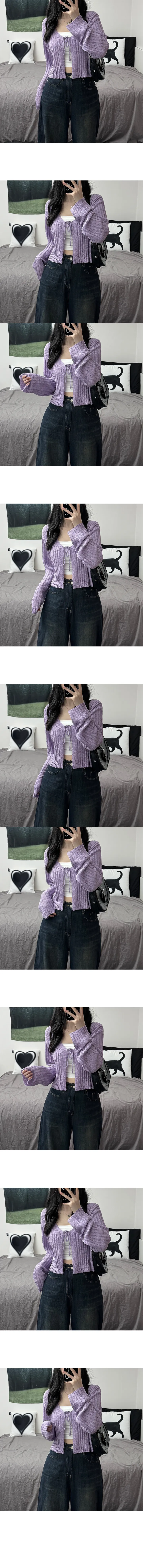 [청순무드/얇은 가디건] Ribbon-strap bolero knit cardigan 리본 스트랩 볼레로 니트 가디건 상세 이미지 5