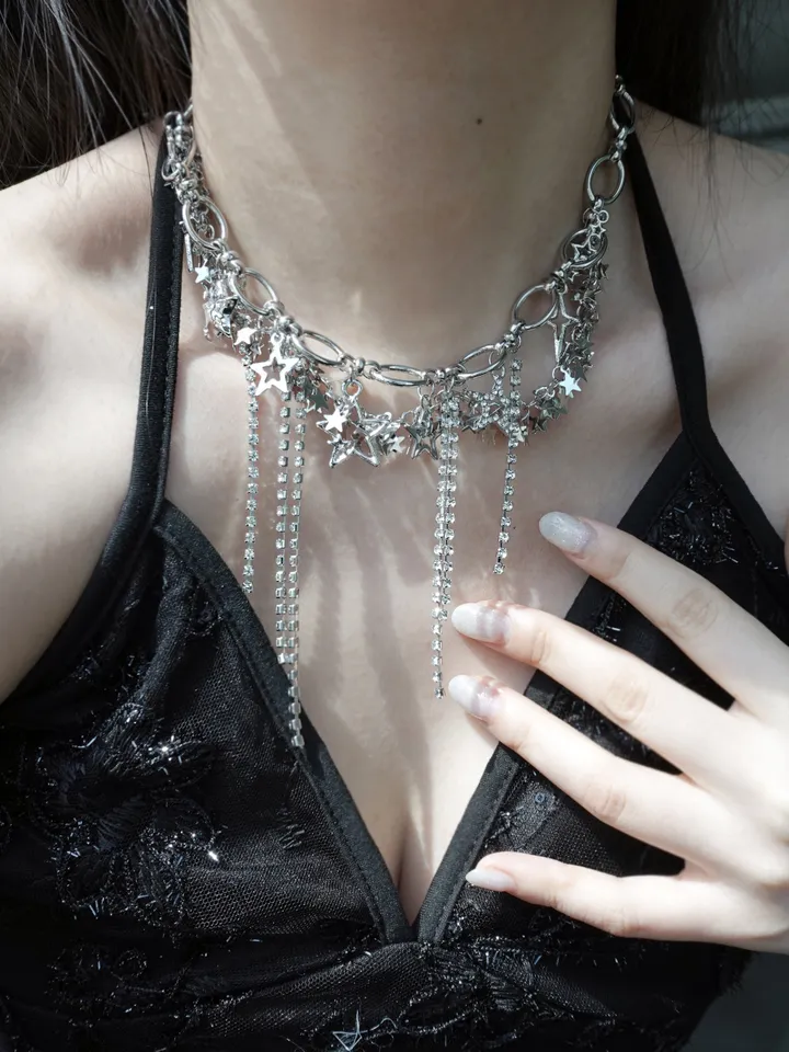 star chain necklace | 별 스타 큐빅 체인 목걸이 상세 이미지 15