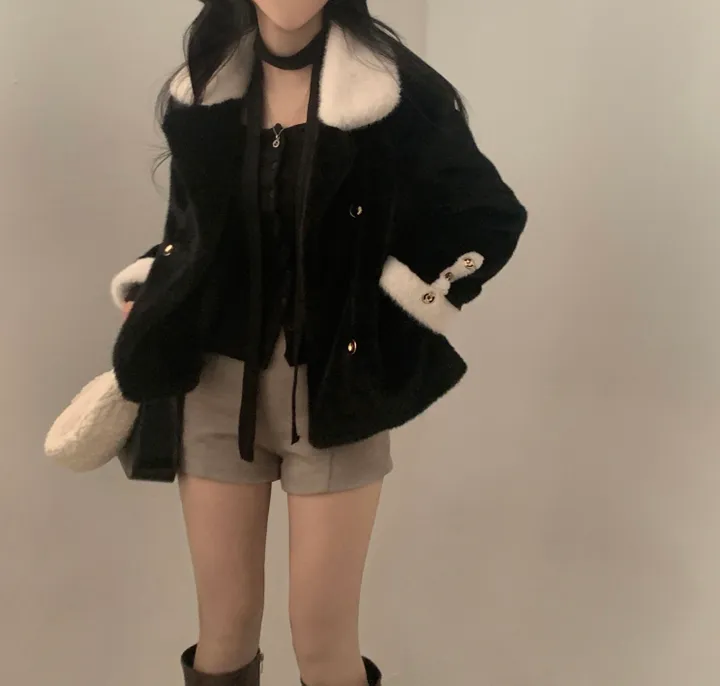 [따뜻해요/분위기갑🖤] 체코 밍크 퍼 루즈핏 카라자켓 - 2color 상세 이미지 14