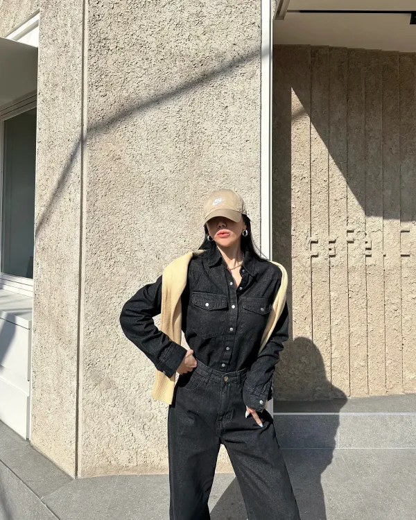 데님 남방 팬츠 세트 BLACK BULE COLOR 상세 이미지 5