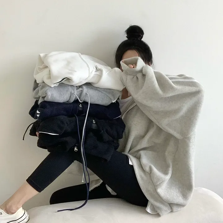 [보들후리스/넉넉핏] 보들 두줄 투웨이 후리스 후드집업 상세 이미지 2