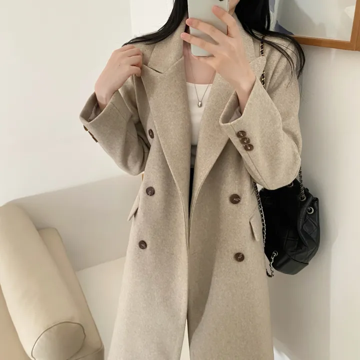 플룻 코트 봄코트 롱코트 하객룩 울코트 상세 이미지 3