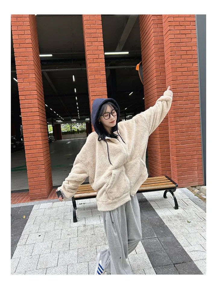 [당일배송][양털/뽀글이]후드 플리스 투웨이 겨울 따뜻한 데일리 점퍼 3color 묶음할인중 상세 이미지 46