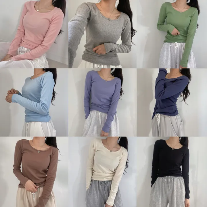 [누적 4천장 돌파] 쫀쫀여리핏/베이직 긴팔티 10colors 상세 이미지 2