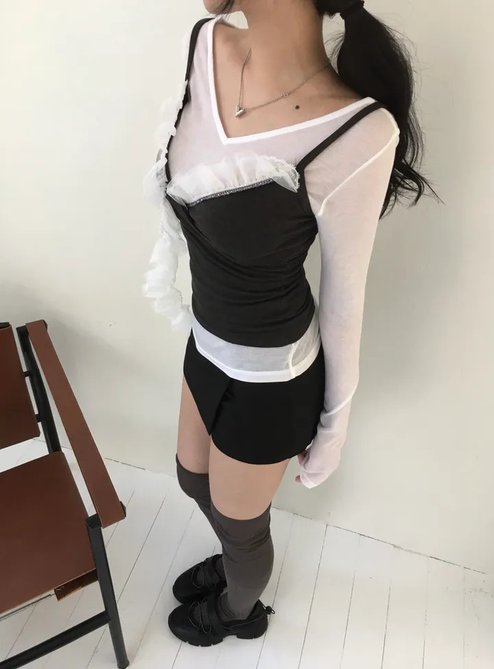 [*feminine🤍] 로제 레이스 랩 나시 lace sv - 3 color 상세 이미지 52