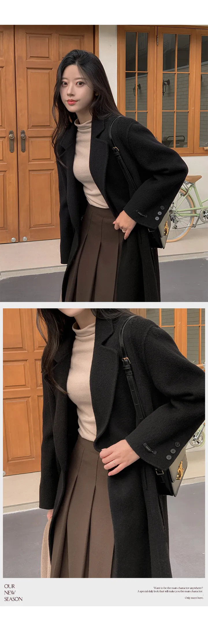 [자체제작/1만장돌파!/S-L] 브랜던 프리미엄 더블 울 핸드메이드 롱 코트 상세 이미지 149