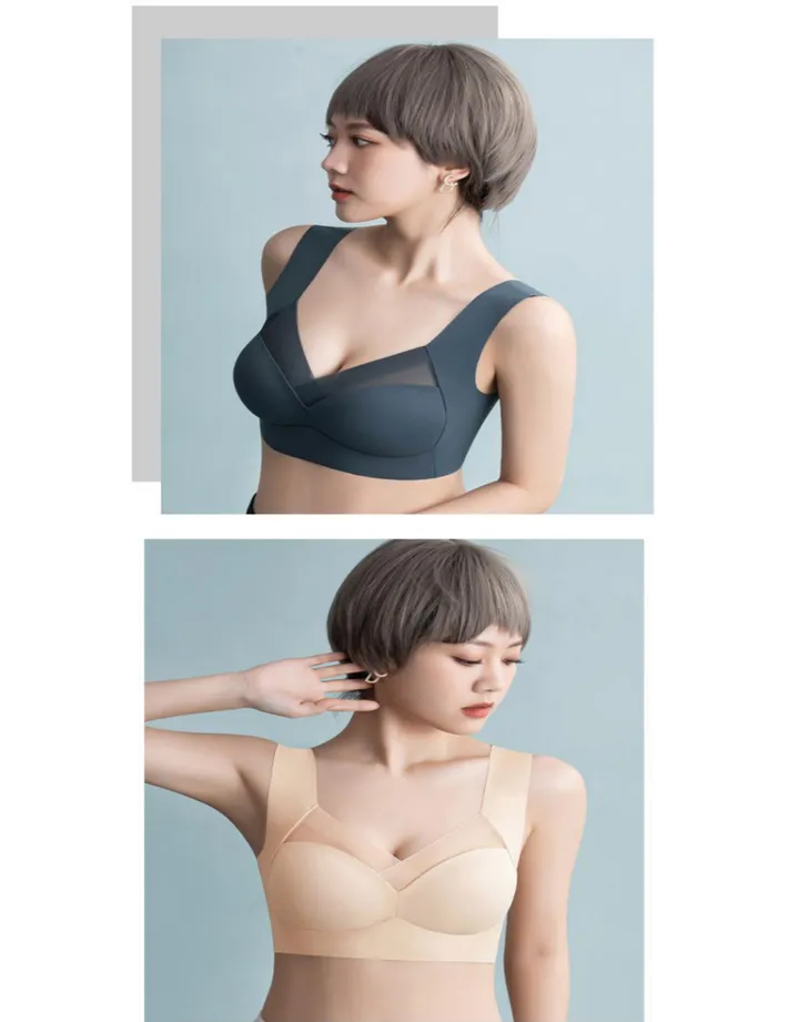 노와이어 심리스 뽕없는 가벼운 입는 여름 수면 브라 L~2XL 4colors 상세 이미지 17