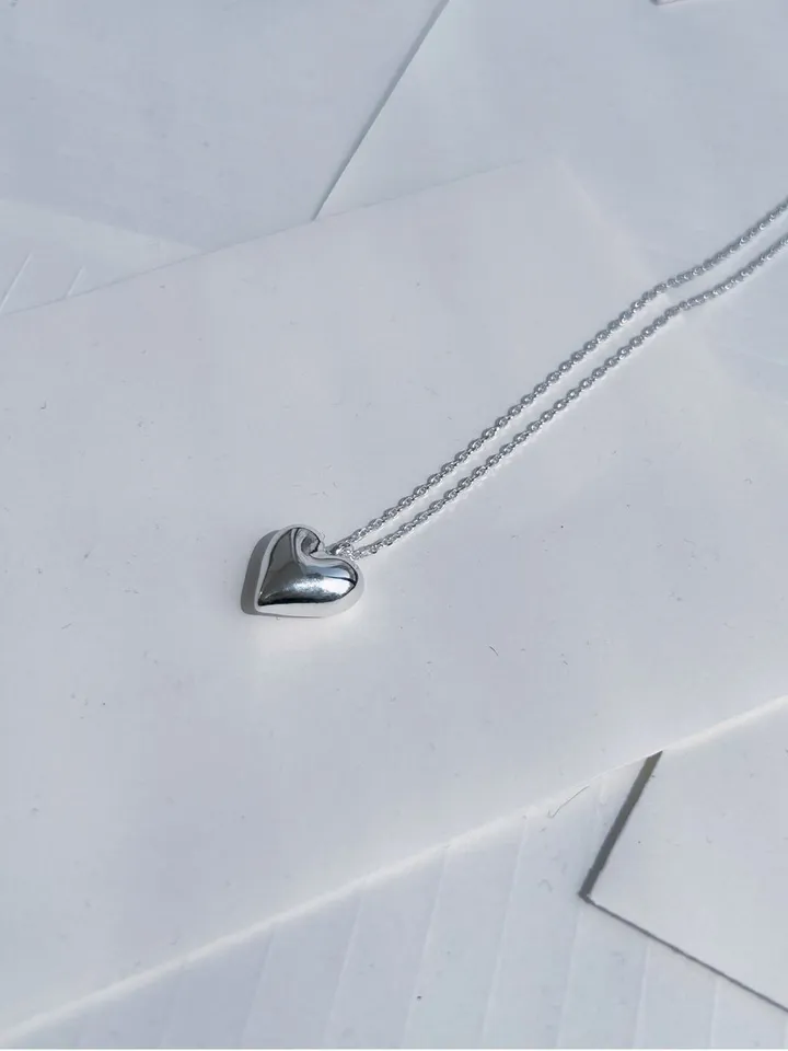 [당일출고] Heart silver necklace 하트 실버 목걸이 상세 이미지 10