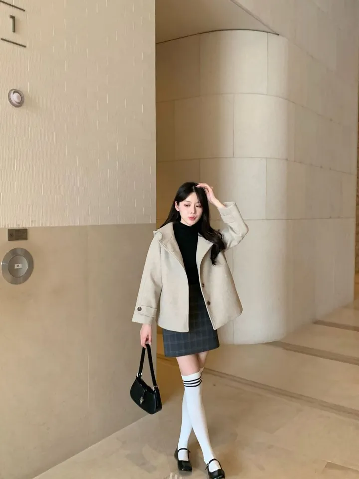 [겨울신상✨] 후드 숏코트 / 코트 후드코트 떡볶이코트 겨울코트 겨울자켓 핸드메이드 코트 숏코트 퍼코트 모직코트 울코트 연말룩 벨트코트 밍크코트 롱패딩 숏패딩 코듀로이 기모 케이프코트 망토코트 숄코트 무스탕 퍼자켓 더블코트 하프코트 기모 후드롱코트 겨울 상세 이미지 33
