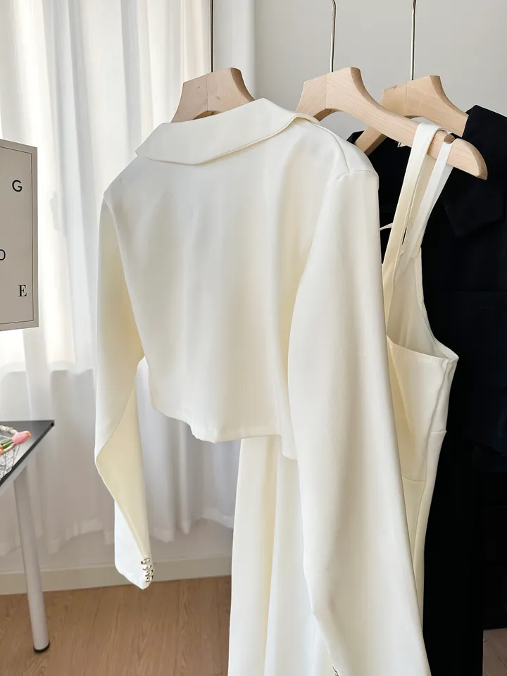 (M~5XL)크롭 정장자켓 원피스 세트AS-9913 상세 이미지 17