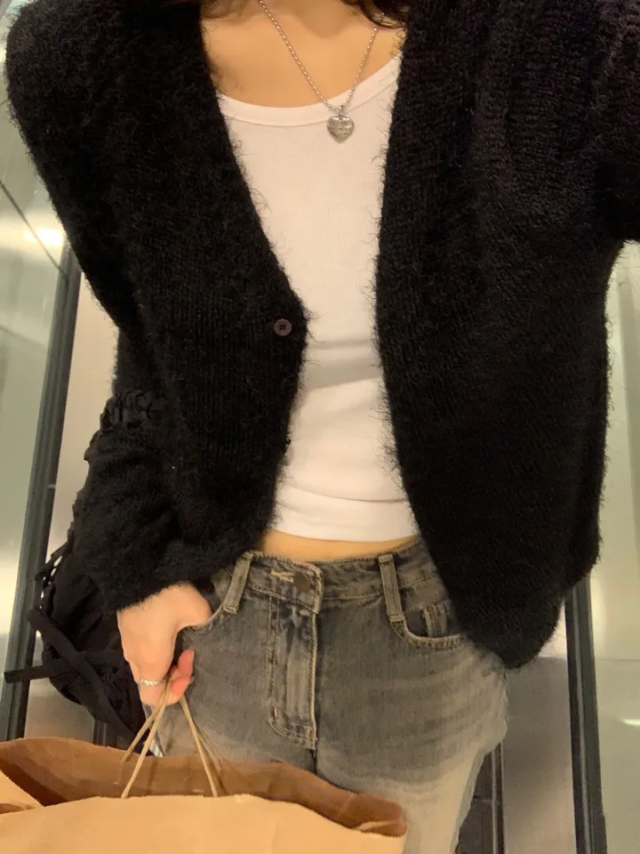 당일발송 !![솔잎🌿/모델추천] 솔잎 포근 투버튼 긴팔 가디건 (4color) 상세 이미지 6