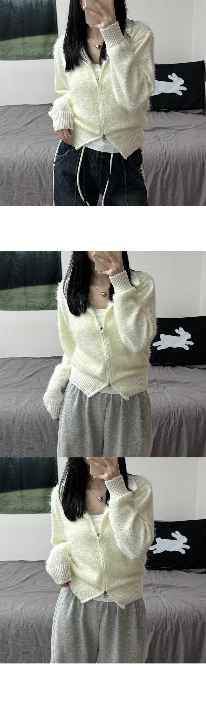 Angora Two Way Cara Zip-Up 앙고라 투웨이 카라 집업 상세 이미지 8
