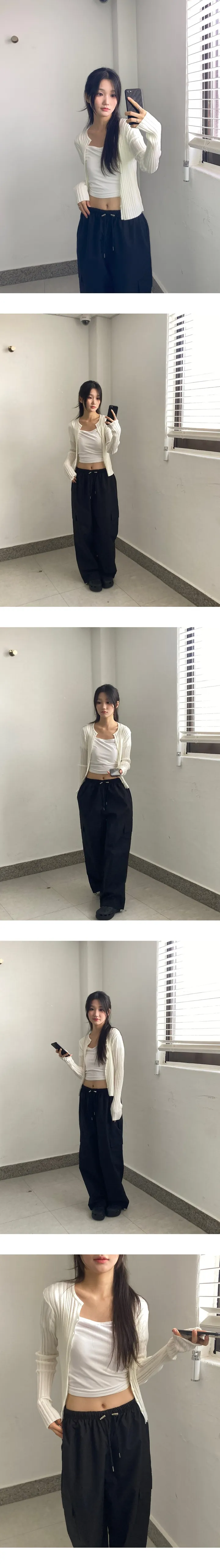 [3가지 무드🤎/허리보정핏!] 골지 여리 슬림핏 버튼 니트 가디건 상세 이미지 11