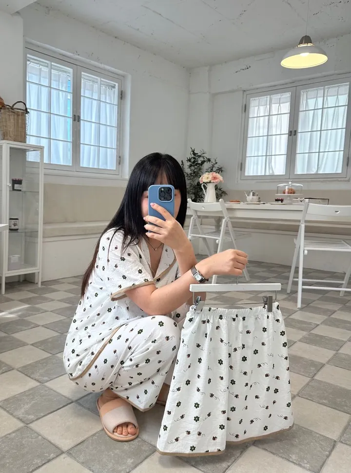지지미 잠옷 홈웨어 여름파자마 3세트 (6color) 상세 이미지 42
