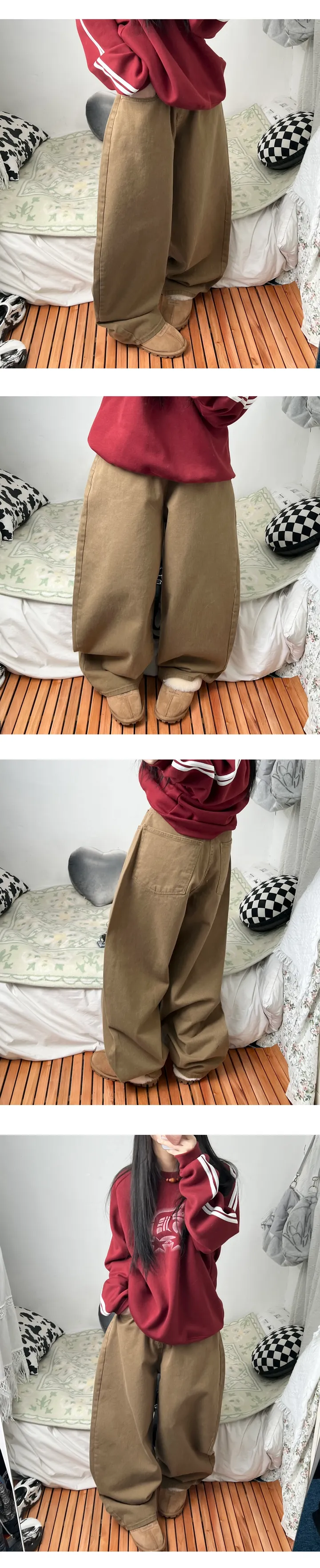 mega twill cotton wide pants 상세 이미지 16