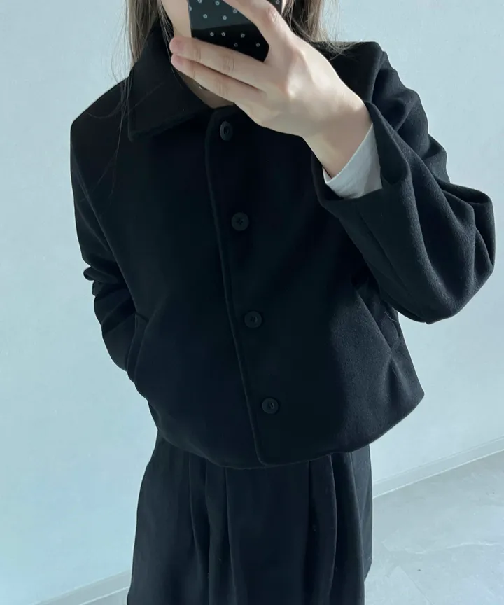 [💥주문폭주💥] 카라 숏코트 자켓 (4color) 도쿄룩 일본여행룩 간절기자켓 하객룩 숏코트 상세 이미지 6