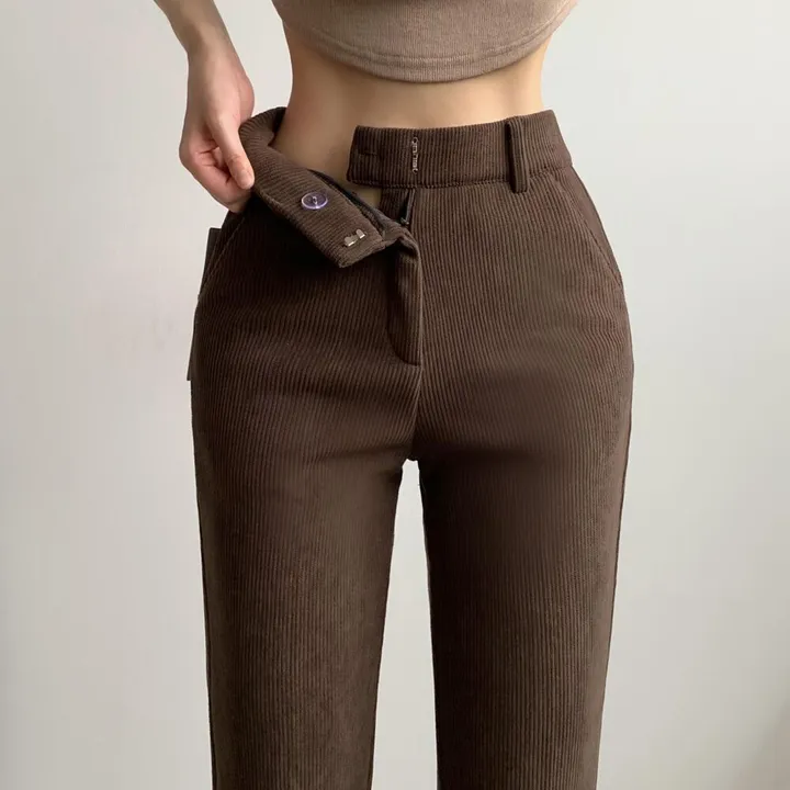 *코듀로이* ~2XL [기장선택/융기모] 도톰 스판 골덴 히든밴딩 하이웨스트 슬림부츠컷 슬랙스 고퀄 몸매보정 키작녀 키큰녀 빅사이즈 상세 이미지 12
