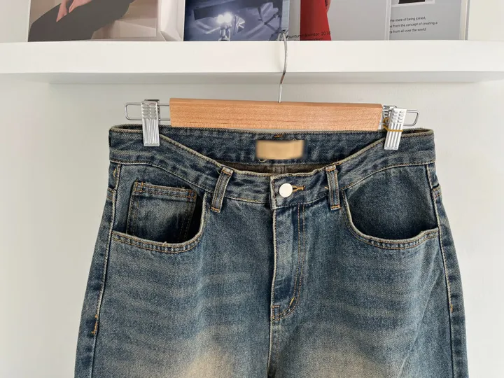 당일출고![단독/시밀러룩] 봄 가을 스웨이드 자켓 크롭 오버핏 워싱 청치마 청바지 커플룩 상세 이미지 36