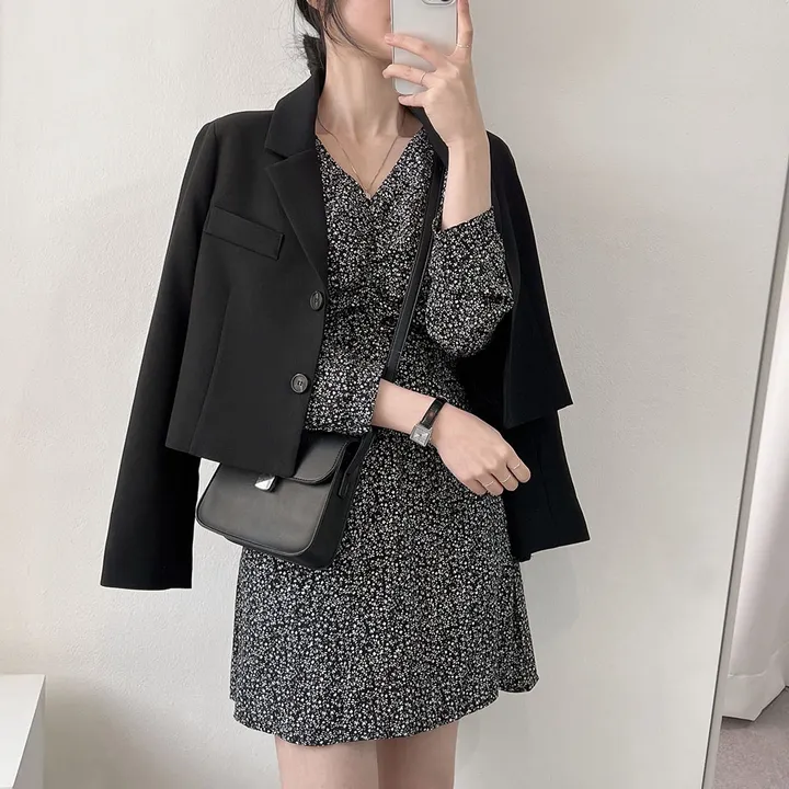 봄자켓*.* [패드없는, 퀄리티굿] 소매트임 크롭 자켓 상세 이미지 59