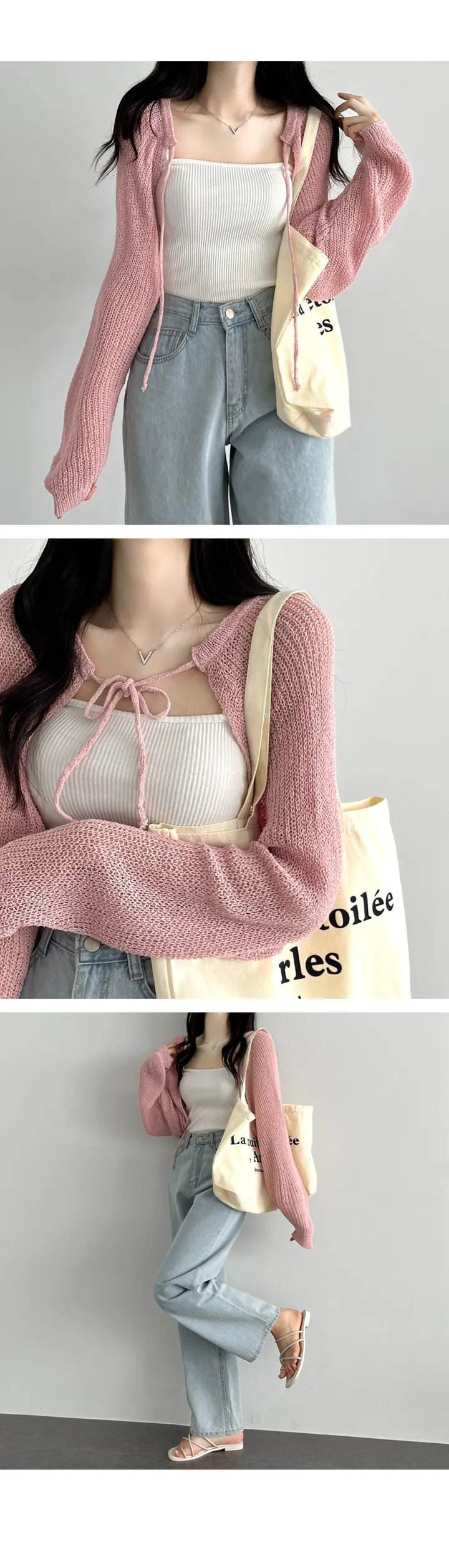 국내제작🧡퀄리티보장[살탐방지/16만장돌파!] 가격 실화!?💛왕박시 리본 크롭 볼레로 벌룬 니트 가디건 - 9color 상세 이미지 15