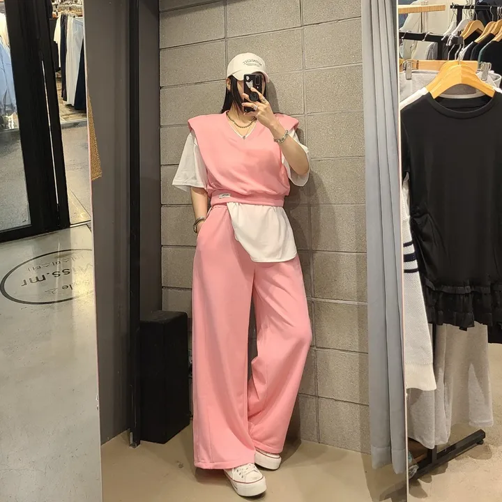 패드 브이넥조끼 와이드 세트 상세 이미지 9