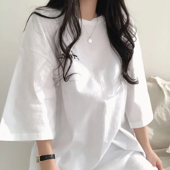 44~77 [감성프린팅!] 에밀리 오버핏 반팔 3color 상세 이미지 5