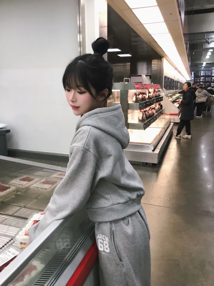 [기모/봄까지쭉] 유어 기모 트레이닝 후드 집업 상세 이미지 3