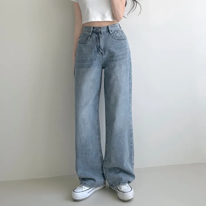 ["인생"데님🖤/기장선택/~XL] 올데이 하이웨스트 캣브러쉬 워싱 데님 와이드 팬츠 바지 키작녀 키큰녀 빅사이즈 청바지 상세 이미지 29